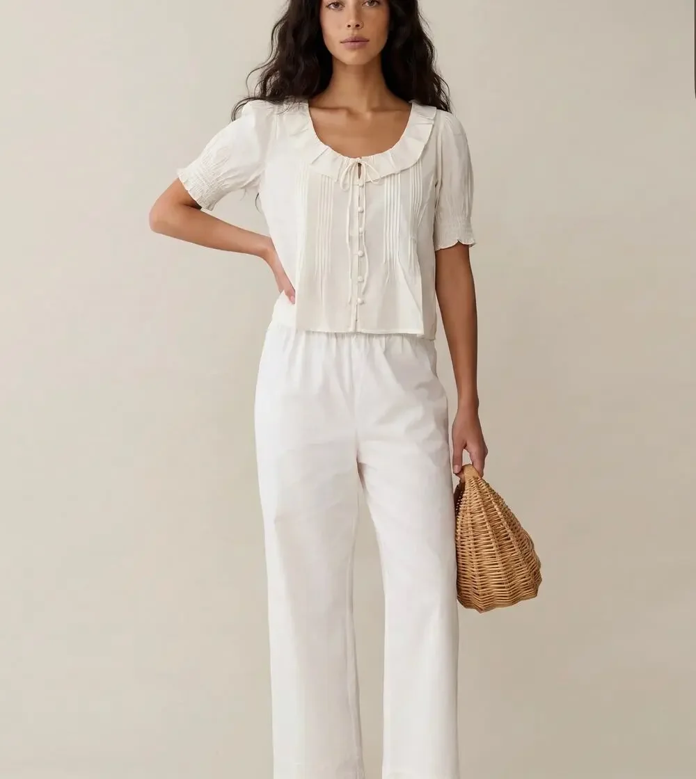 sorella Maysilee Cotton Top cream size XS $147